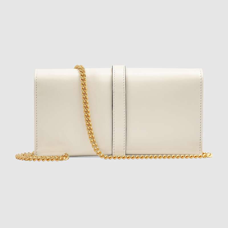 Gucci Jackie 1961 Chain Wallet 652681 White